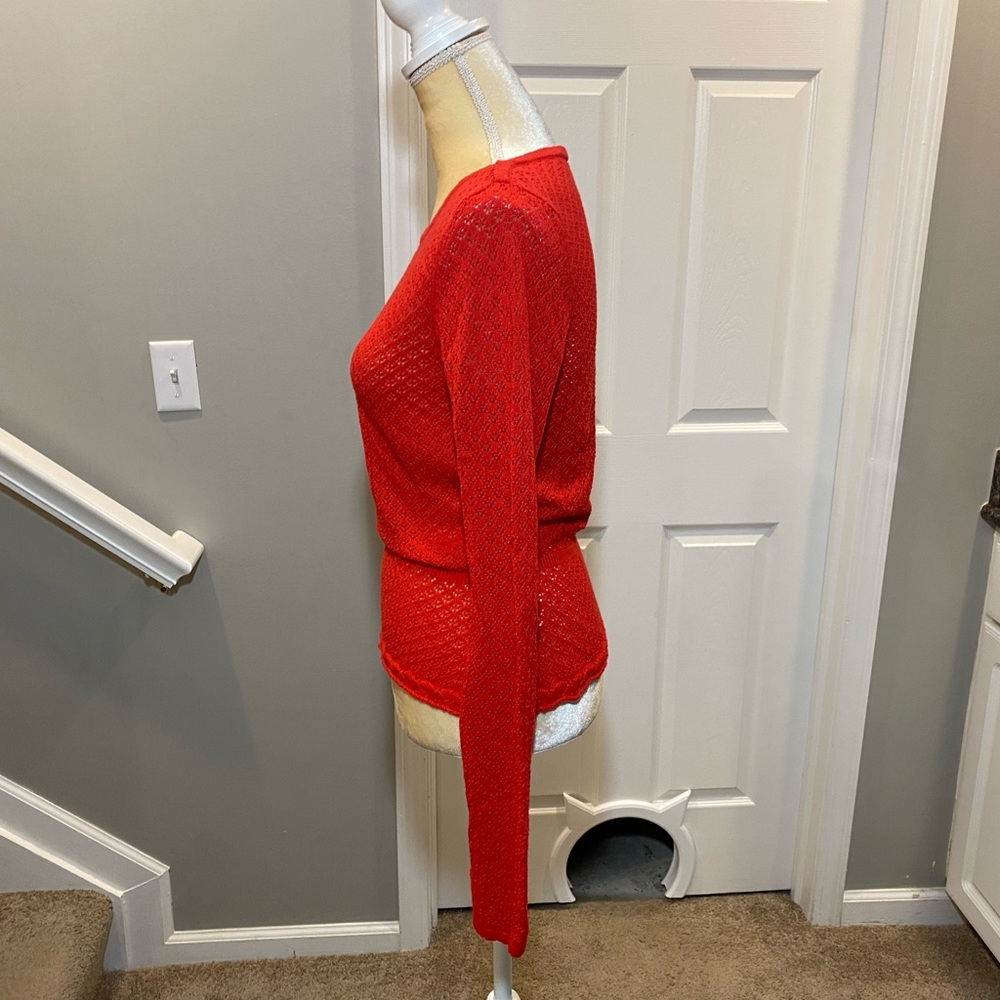 Anthropologie Modcloth Pointelle Taken Long Sleeve Top - Picture 6 of 8